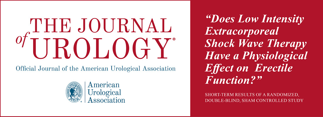 The Journal of Urology, "Does Low Intensity Extracorporeal Shock Wave Therapy Have a Physiological Effect of Erectile Function?"